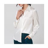 サテン素材でかっこよく着られる大人シャツ サテン オンオフ問わず使える | maison de LATIR | 詳細画像4