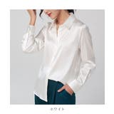 サテン素材でかっこよく着られる大人シャツ サテン オンオフ問わず使える | maison de LATIR | 詳細画像10