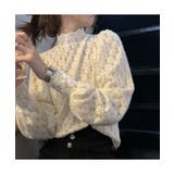 女性らしいレースデザインが映えるブラウス ハイネック シャツ | maison de LATIR | 詳細画像5 