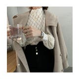 女性らしいレースデザインが映えるブラウス ハイネック シャツ | maison de LATIR | 詳細画像9 