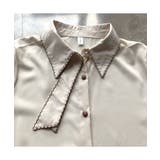 エレガントなバイカラーボウタイデザインブラウス 冬 外国風 | maison de LATIR | 詳細画像42 