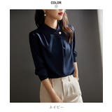 ボタンデザインが上品なスタンドネックシフォンブラウス 夏 夏 | maison de LATIR | 詳細画像10