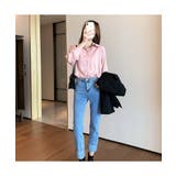 幅広い着こなしが楽しめるシンプルボタンデザインシャツ 秋 無地 | maison de LATIR | 詳細画像6