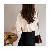 幅広い着こなしが楽しめるシンプルボタンデザインシャツ 秋 無地 | maison de LATIR | 詳細画像9