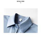 幅広い着こなしが楽しめるシンプルボタンデザインシャツ 秋 無地 | maison de LATIR | 詳細画像12