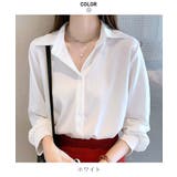 幅広い着こなしが楽しめるシンプルボタンデザインシャツ 秋 無地 | maison de LATIR | 詳細画像15