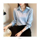 幅広い着こなしが楽しめるシンプルボタンデザインシャツ 秋 無地 | maison de LATIR | 詳細画像18