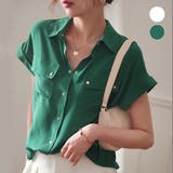 コーデが上品に仕上がるフレンチスリーブシフォンシャツ 夏 夏 | maison de LATIR | 詳細画像1