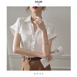 コーデが上品に仕上がるフレンチスリーブシフォンシャツ 夏 夏 | maison de LATIR | 詳細画像13