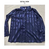 光沢感が上品なストライプデザイン長袖シャツ 秋 縦縞 | maison de LATIR | 詳細画像9