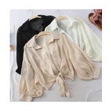 透け感がオシャレな前結びシアーブラウス ブラウス シャツ | maison de LATIR | 詳細画像9 