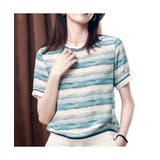 1枚でオシャレに決まる総柄デザインアイスシルクTシャツ 冬 プリントデザイン | maison de LATIR | 詳細画像5 