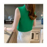 エレガントなコーデに仕上がるノースリーブシフォンブラウス Vネック 秋 | maison de LATIR | 詳細画像17