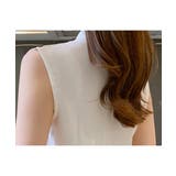 エレガントなコーデに仕上がるノースリーブシフォンブラウス Vネック 秋 | maison de LATIR | 詳細画像24