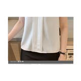 エレガントなコーデに仕上がるノースリーブシフォンブラウス Vネック 秋 | maison de LATIR | 詳細画像25