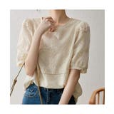 程よい透け感が上品なスカラップ刺繍花柄ブラウス シフォンシャツ 春 | maison de LATIR | 詳細画像2 