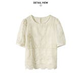 程よい透け感が上品なスカラップ刺繍花柄ブラウス シフォンシャツ 春 | maison de LATIR | 詳細画像4 