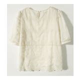 程よい透け感が上品なスカラップ刺繍花柄ブラウス シフォンシャツ 春 | maison de LATIR | 詳細画像5 