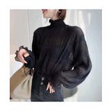 大人の可愛らしさを演出するシアーシャーリング長袖ブラウス プルオーバー 上品 | maison de LATIR | 詳細画像2