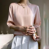 着回し力抜群プルオーバーサテンシャツ シンプル サテン | maison de LATIR | 詳細画像5 