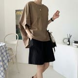 大人のこなれ感を演出するビッグシャツ 半袖 サイドスリット | maison de LATIR | 詳細画像7 