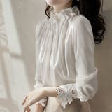 今っぽい抜け感きれいめスカラップブラウス セレモニー フリル | maison de LATIR | 詳細画像4 