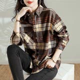 ほっこり感溢れるカジュアルコーデに活躍するフランネル風チェック柄シャツ 長袖 | maison de LATIR | 詳細画像1