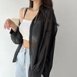 ブラック | 長袖シアーシャツ 長袖 シャツ | maison de LATIR