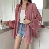 ダークピンク | 長袖シアーシャツ 長袖 シャツ | maison de LATIR