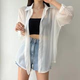 ホワイト | 長袖シアーシャツ 長袖 シャツ | maison de LATIR