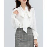 バルーン袖が女性らしいボウタイリボンブラウス 長袖 リボン | maison de LATIR | 詳細画像3