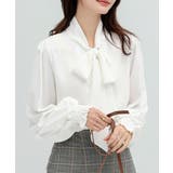 バルーン袖が女性らしいボウタイリボンブラウス 長袖 リボン | maison de LATIR | 詳細画像5