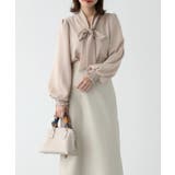 バルーン袖が女性らしいボウタイリボンブラウス 長袖 リボン | maison de LATIR | 詳細画像7