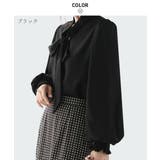 バルーン袖が女性らしいボウタイリボンブラウス 長袖 リボン | maison de LATIR | 詳細画像16
