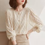 花柄レースブラウス ブラウス パールボタン | maison de LATIR | 詳細画像1