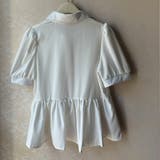 レトロな大人可愛いパフスリーブペプラシャツ トップス ブラウス | maison de LATIR | 詳細画像16 