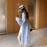 UVや冷房対策にも活躍シアーロング丈ブラウス ストライプ UV対策 | maison de LATIR | 詳細画像2 