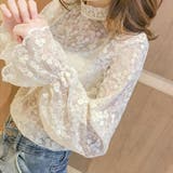 アプリコット | 季節の変わり目にもぴったりな長袖レーストップス 繊細 軽やか | maison de LATIR