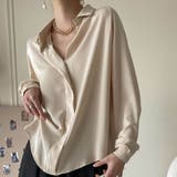 ベージュ | くたっとしたルーズなシルエットが大人可愛いシャツ 綺麗め カジュアル | maison de LATIR