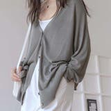 グレー | ロングシーズン頼れる羽織りならミドル丈Vネックカーディガン 長袖 夏 | maison de LATIR