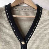 洗練された上品さを漂わせる配色Vネックショートカーディガン 羽織り | maison de LATIR | 詳細画像8