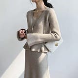 コンパクトな着丈が可愛いフレアスリーブVネックショート丈カーディガン カジュアル | maison de LATIR | 詳細画像2