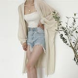 オープンカラーシャツカーデガン ロングガウン シャツブラウス | maison de LATIR | 詳細画像3