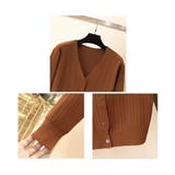 コンパクトシルエットが可愛いVネックニットカーディガン 冬 ショート丈 | maison de LATIR | 詳細画像8 