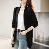 上品なのに気軽に羽織れるショールカラーミドル丈カーディガン ニットカーディガン … | maison de LATIR | 詳細画像5 