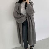 グレー | ゆったり心地よいロングニットカーディガン カーディガン ロング | maison de LATIR
