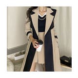 コーデに上品さをプラスするバイカラートレンチコート 配色 秋 | maison de LATIR | 詳細画像3