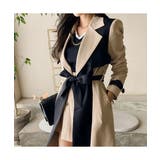 コーデに上品さをプラスするバイカラートレンチコート 配色 秋 | maison de LATIR | 詳細画像4