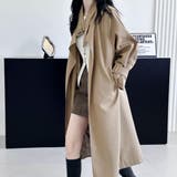 羽織るだけで大人っぽさ溢れるネックベルト付きトレンチロングコート ミドル丈 | maison de LATIR | 詳細画像6