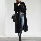 エコファー ガウン コート 暖かい ガウンコート ルーズロング レディース | maison de LATIR | 詳細画像2 